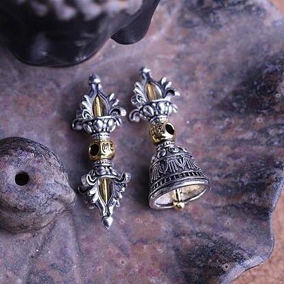 Tibetan Style Alloy Buddhist Jewelry Findings, Dorje Vajra Beads