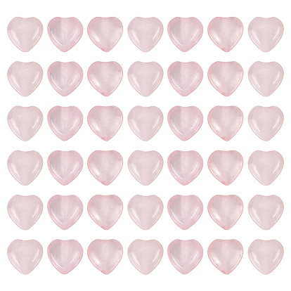 1 Нити бусин из натурального розового кварца в форме сердца