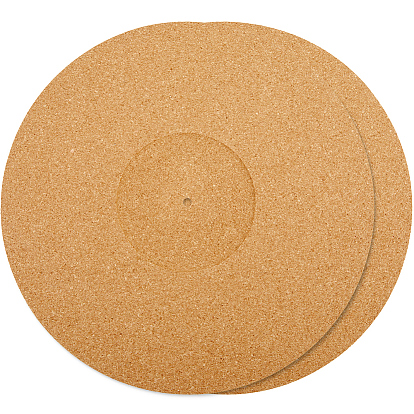 Пробковые коврики для проигрывателя, коврики для пластинок, плоско-круглые
