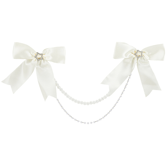 1 сумка из полиэстера, бант, цепочки для ремешков на сапоги, с цепочками из смолы и железа