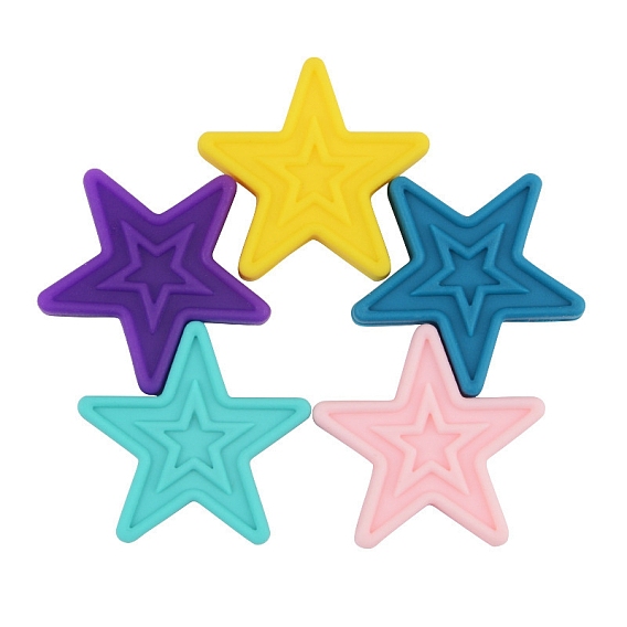 Силиконовые бусины, DIY уход за ожерельем, звезда