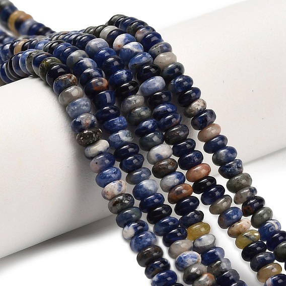 Природный содалит бисер нитей, рондель