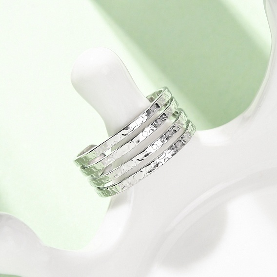 Anillos abiertos de puño de acero inoxidable multicapa
