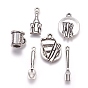 Tibetan Style Alloy Pendants, Tableware Theme, Mixed Shapes