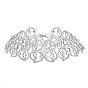 Stylish Diamond-Encrusted Choker Necklace with Claw Pattern and Hollow Design
