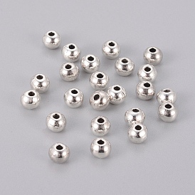  Perles de séparateur de style tibétain , sans plomb et sans cadmium, ronde