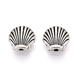 Бусины из текстурированного сплава в тибетском стиле, формы раковины, без кадмия и без свинца