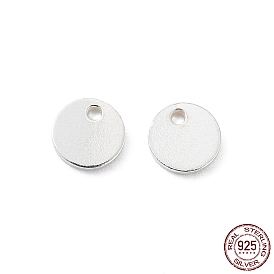 925 breloques en argent sterling, rond plat