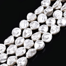 ABS Plastic Imitation Pearl Beads Strands, Carambola