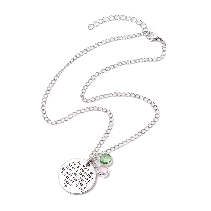 Teacher's Day Brass Cable Chains Necklaces, " So much of me is made from what I learned from you" Stainless Steel Necklaces