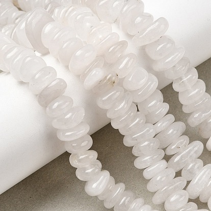 Бусины из натурального белого нефрита, самородки