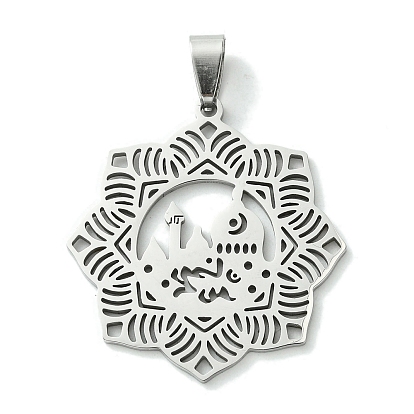 Eid mubarak 201 pendentifs en acier inoxydable, charme musulman islam