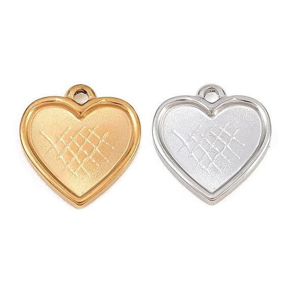 304 Настройки кабошон из нержавеющей стали кулон, сердце прелести