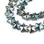 Electroplate Glass Beads Strand, Star