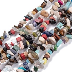 Natural & Synthetic Mixed Gemstone Beads Strands, Chip