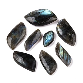 Import Natural Labradorite Cabochons, Mixed Shapes