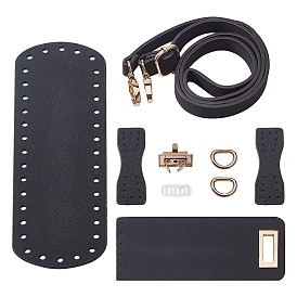 Вязаная сумка из искусственной кожи, с сумкой из искусственной кожи, погон, поворотный замок, откидная крышка, пряжки