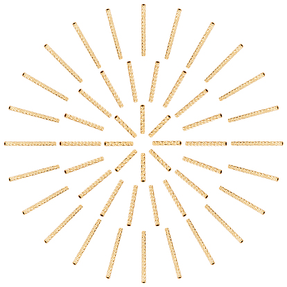 90pcs 3 perles tubulaires en laiton de style, 