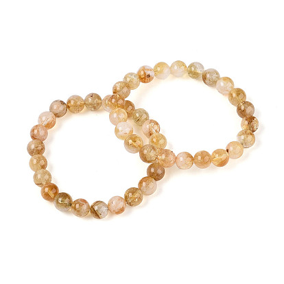 Браслеты из круглых бусин из натуральных драгоценных камней для мужчин и женщин