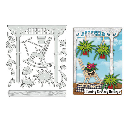 Трафареты для резки углеродистой стали на тему двора, для diy scrapbooking, Фотоальбом, декоративная бумага для тиснения, цвет нержавеющей стали