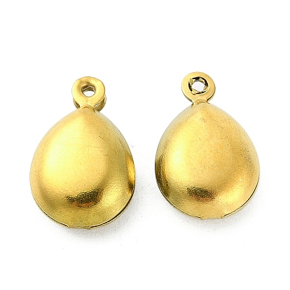 Ion Plating(IP) 304 Stainless Steel Pendants, Teardrop Charms