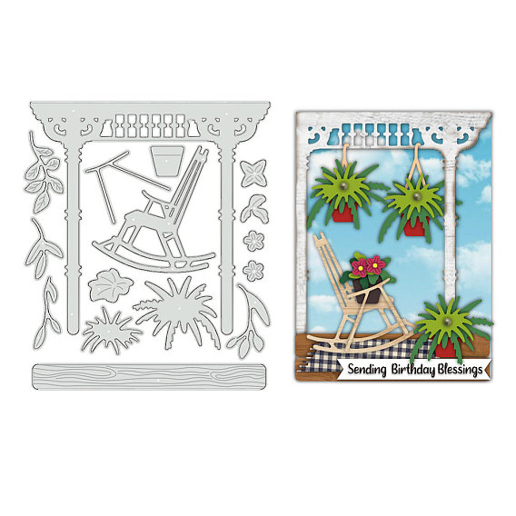 Трафареты для резки углеродистой стали на тему двора, для diy scrapbooking, Фотоальбом, декоративная бумага для тиснения, цвет нержавеющей стали