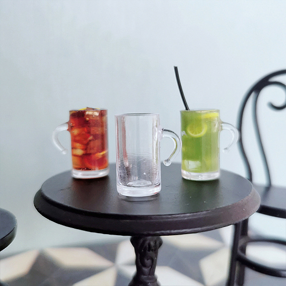 Мини-модель пластикового стаканчика, аксессуары для кукольного домика с микро-ландшафтом, притворяясь опорными украшениями