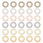 Zinc Alloy Filigree Joiners Links, Cadmium Free & Lead Free, Hollow, Flat Round
