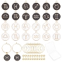 DIY 12 Sternbild-Anhänger Weinglas-Anhänger-Set, einschließlich Legierungs-Emaille-Anhänger, Weinglas-Charm-Ringe und Biegeringe aus Messing