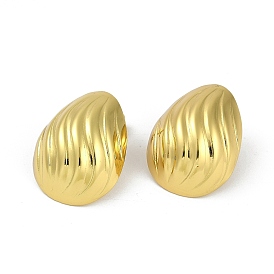 PVD Vacuum Plating 201 Stainless Steel Teardop Stud Earrings for Women, with 304 Stainless Steel Pins