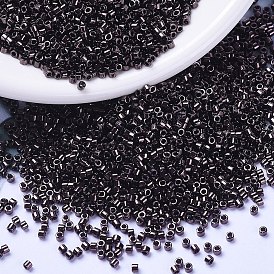 Бусины miyuki delica, цилиндр, японский бисер, 11/0, металлических цветов