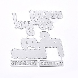 Углеродистая сталь разрезает трафареты, для diy scrapbooking / фотоальбом, декоративная тисняющая бумажная карточка, матовый цвет платины