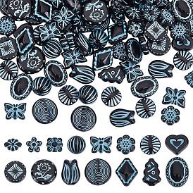 150шт 15 стили берлинская лазурь непрозрачные акриловые бусины