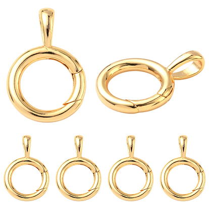 6шт. латунные пружинные кольца-затворы, без никеля , кольцо