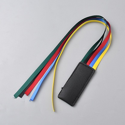 Закладка из искусственной кожи, с полиэфирной лентой