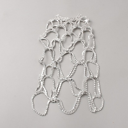 Alloy Rhinestone Tassel Chain Headbands for Women