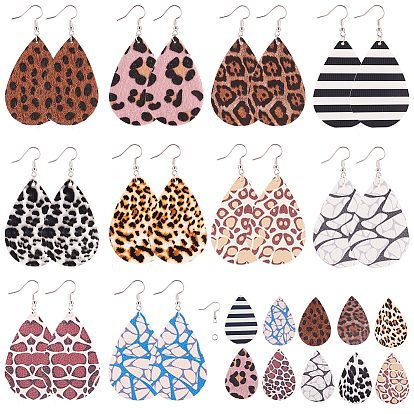 Разработка, большие кожаные подвески из искусственной кожи и медные крючки