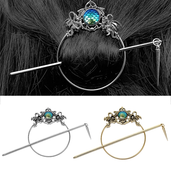 Заколка для волос из сплава на тему русалки, палочки для волос, Держатель конского хвоста