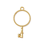 Zinc Alloy Pendants, Open Back Bezel, for DIY UV Resin, Epoxy Resin, Pressed Flower Jewelry, Key