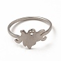 304 Stainless Steel Hollow Out Ghost Finger Ring for Halloween