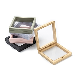 Square Transparent PE Thin Film Suspension Jewelry Display Box, for Ring Necklace Bracelet Earring Storage