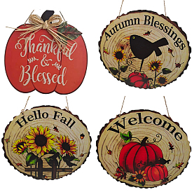 Thanksgiving Day Wooden Hanging Wall Decorations for Home Decorations