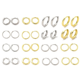 Латунные серьги обруча, круглые