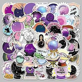Magic Theme PVC Self Adhesive Stickers, Waterproof Crystal Ball Decals, for Suitcase, Skateboard, Refrigerator, Helmet, Mobile Phone Shell