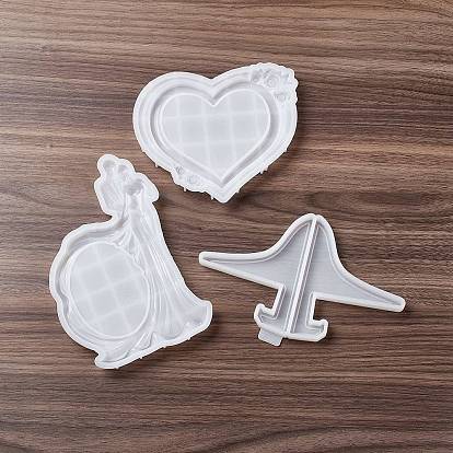 Wedding Silicone Display Molds, Resin Casting Molds, for Photo Frame Craft Making
