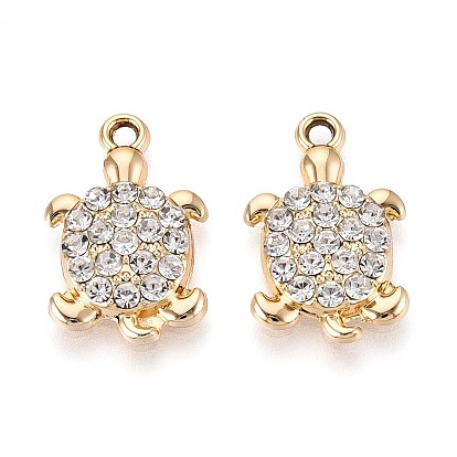 Подвески из сплава и страза, uv покрытие, черепаха