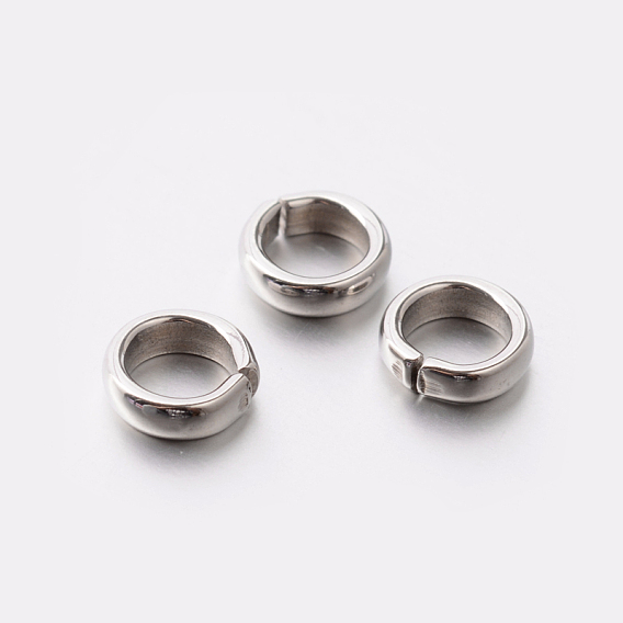 304 Быстроразъемные соединения из нержавеющей стали, связывающий кольца, 6x2 мм, отверстие : 4 мм