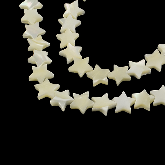 Star Shape Natural Sea Shell Beads Strands