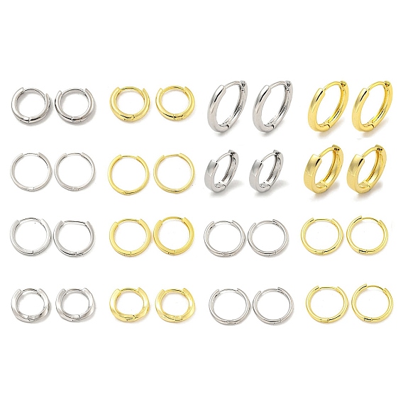 Латунные серьги обруча, круглые