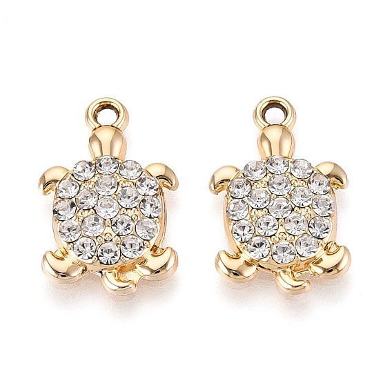 Подвески из сплава и страза, uv покрытие, черепаха